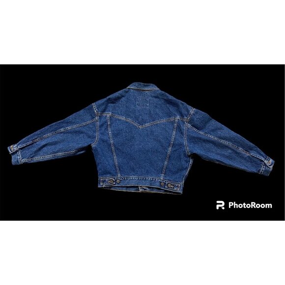 Vintage Levis Medium Jean Jacket Blue Denim Trucker Western Made In USA 1980s - Picture 3 of 10